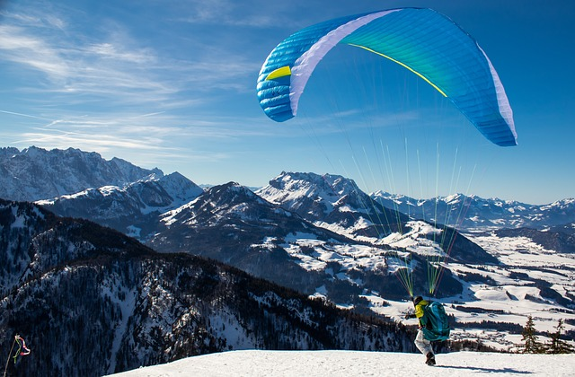 paragliding, paraglider, mountains