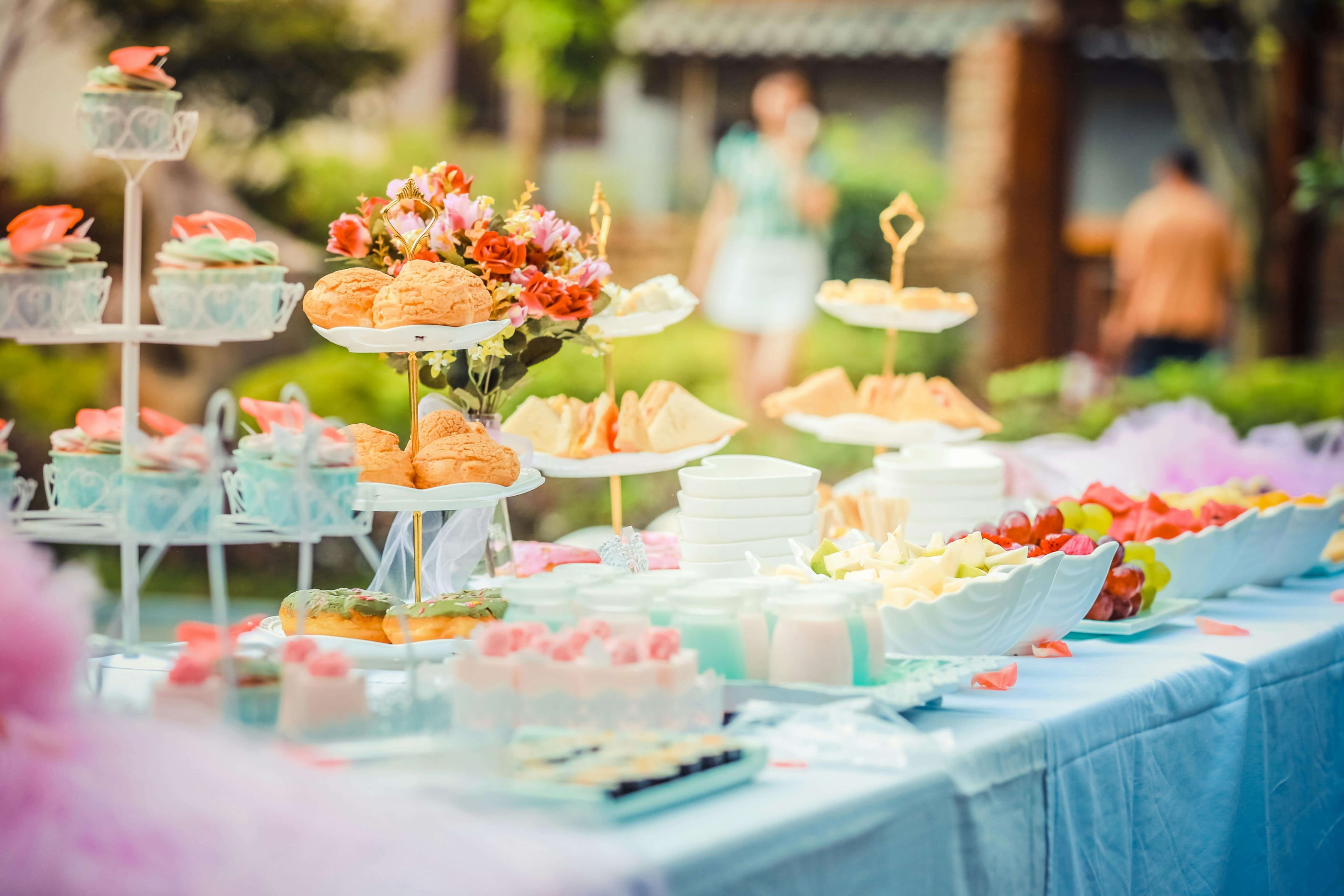 A table of buffet for an event