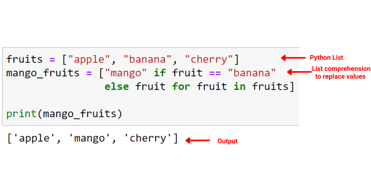 Python List Replace Values By Condition