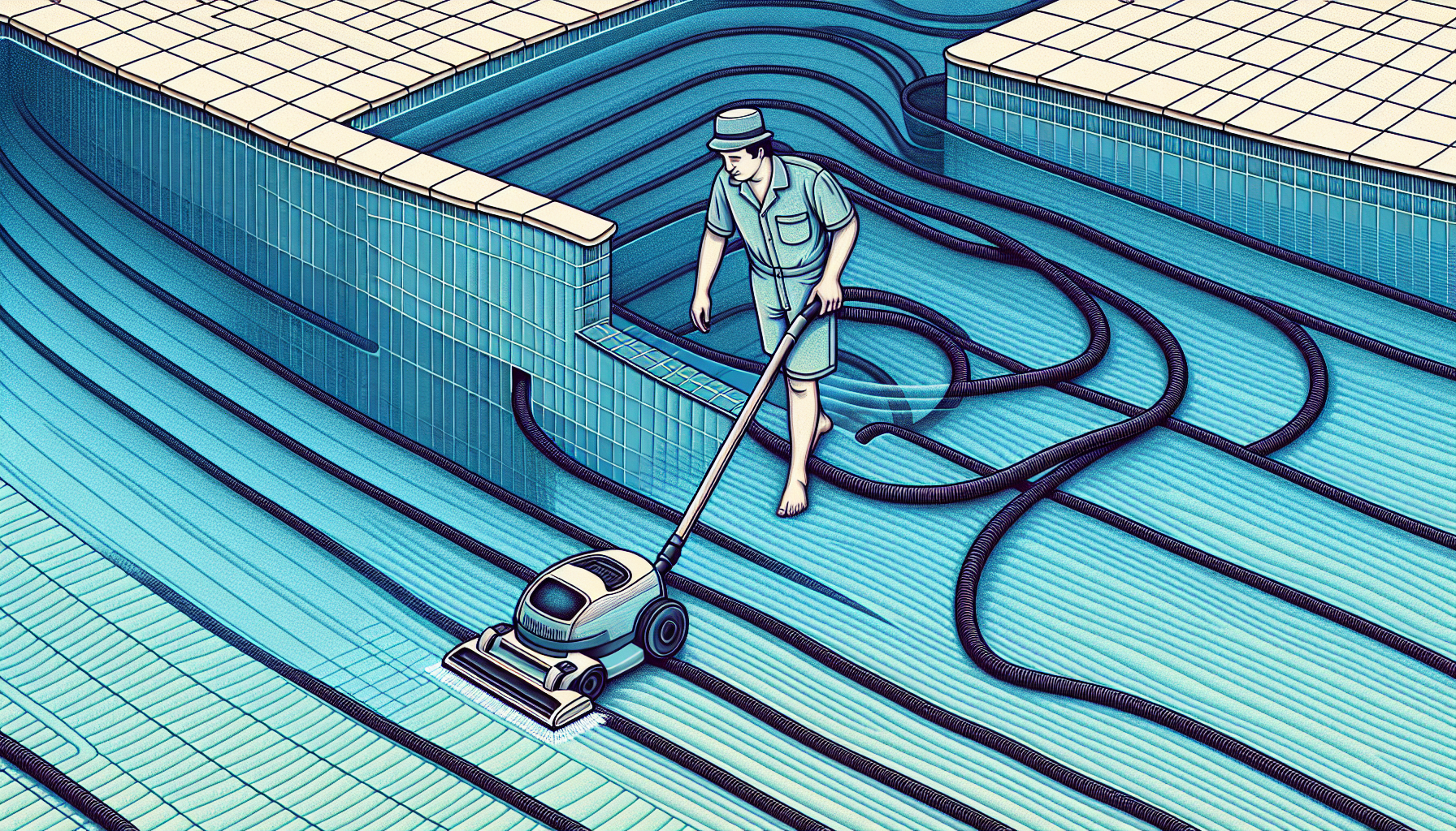 Illustration of the vacuuming process