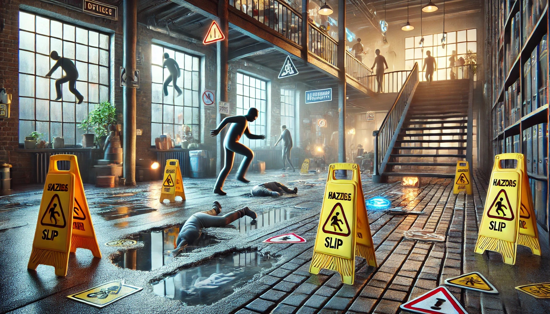 Hazards like wet surfaces, uneven flooring, and poor lighting can lead to slip-and-fall accidents. Stairs without adequate handrails and cluttered walkways also pose significant risks, particularly for older individuals. 