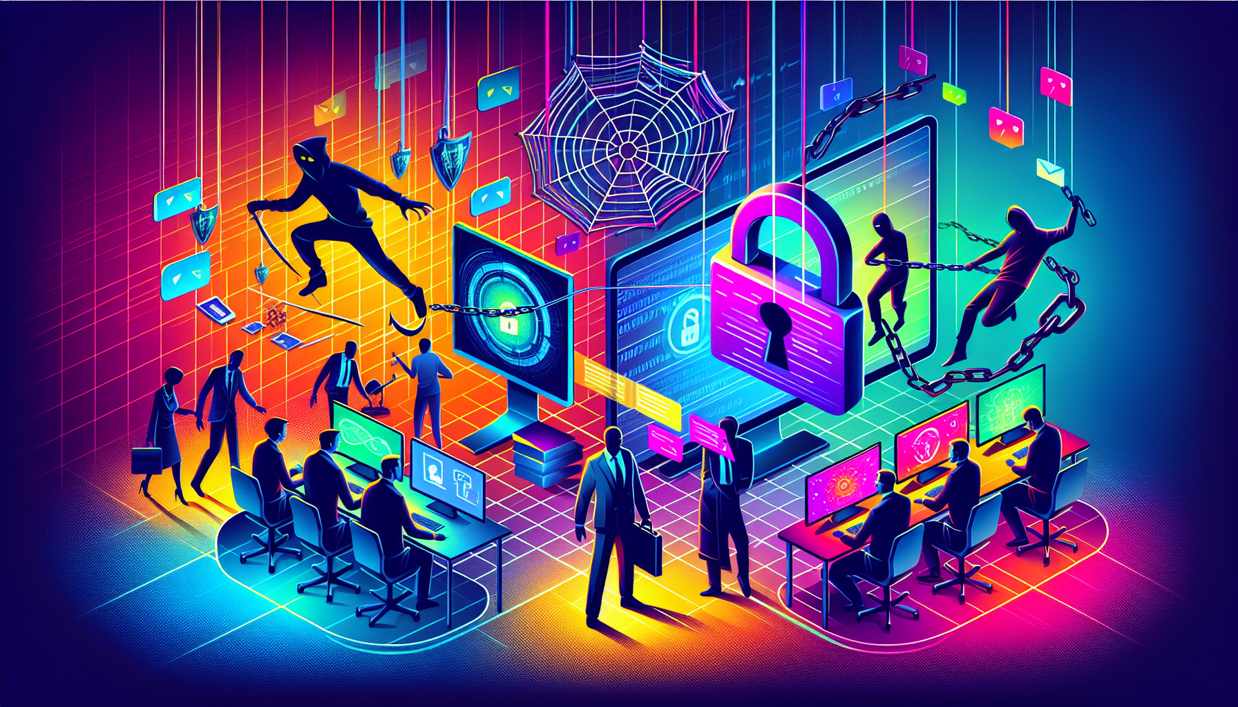 Common cybersecurity threats facing SMBs, including phishing and ransomware attacks.