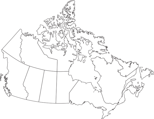 Kanada mapa prowincji - kanada ciekawostki