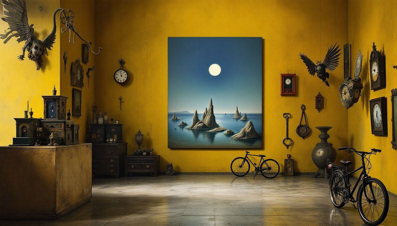 A stunning museum display of Salvador Dalí's works.