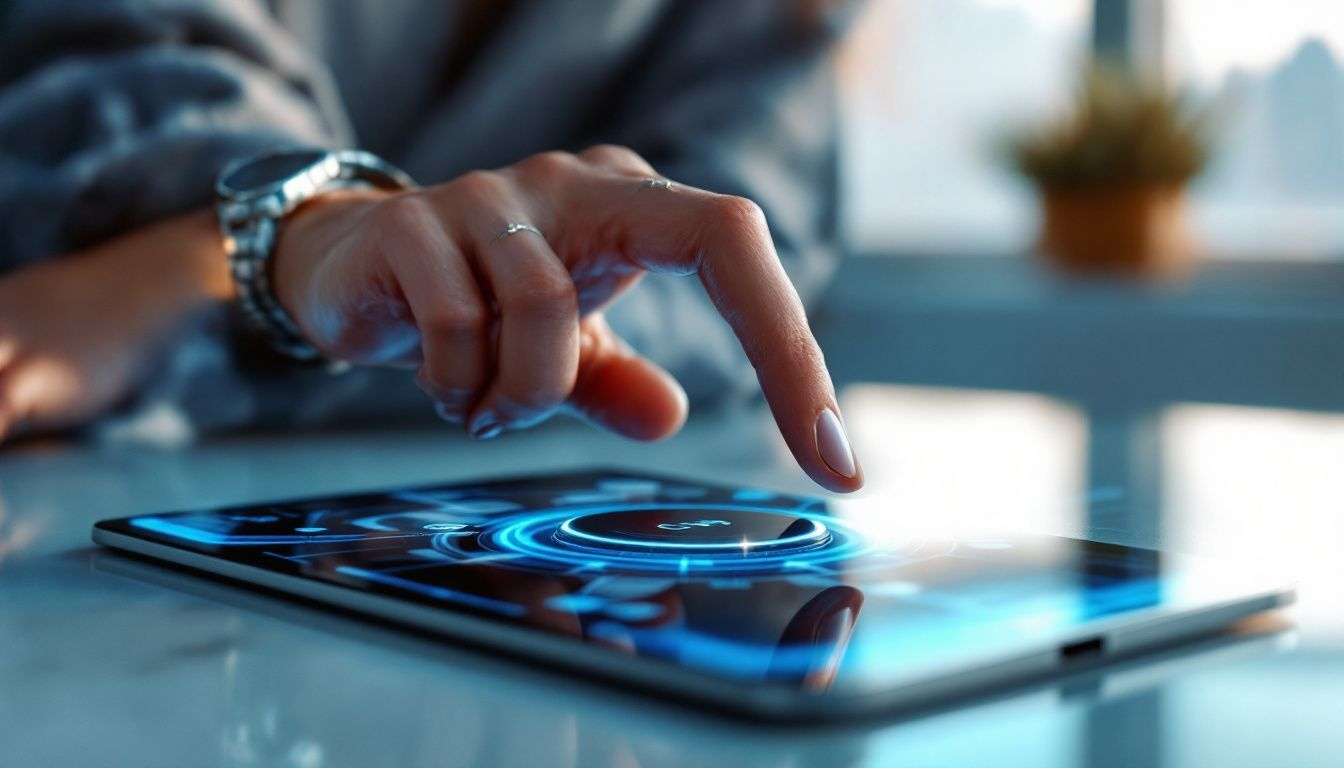 Allumer la tablette Samsung en appuyant sur le bouton.