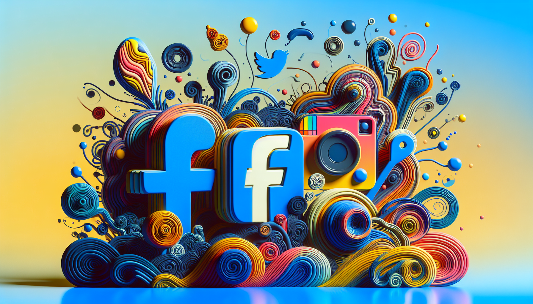 Illustration av sociala medieplattformar för att bygga varumärkesmedvetenhet