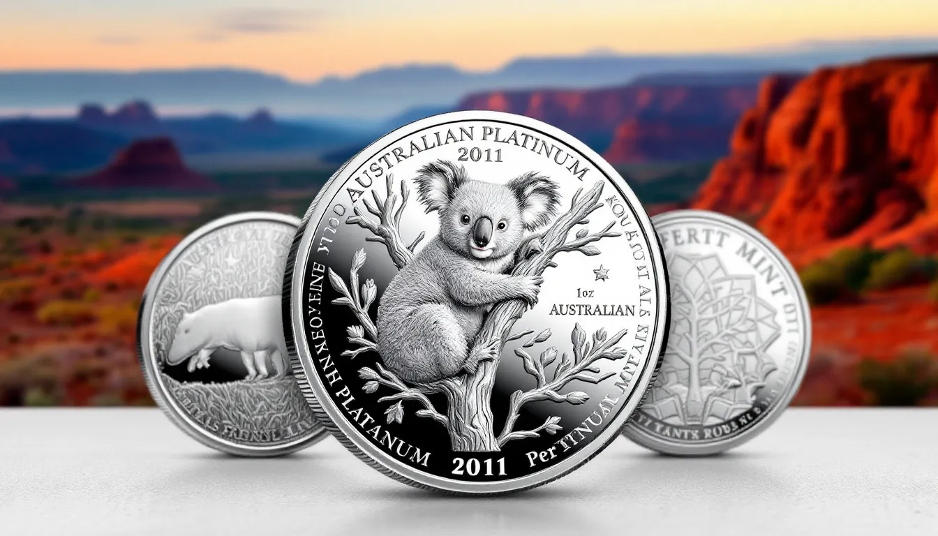 An overview of Australian platinum coins including various designs.