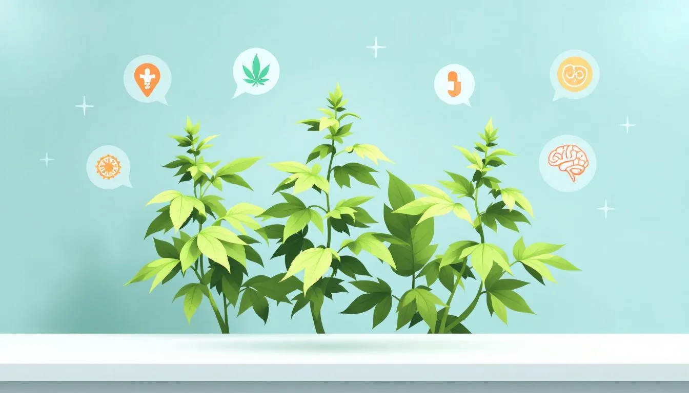 A visual representation of cannabis plants in a therapeutic setting, highlighting its role in chronic pain management.
