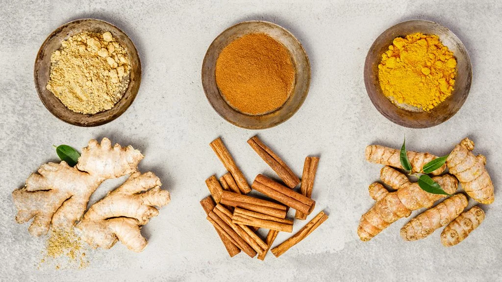 Herbs and Spices (Cinnamon, Turmeric, Ginger)