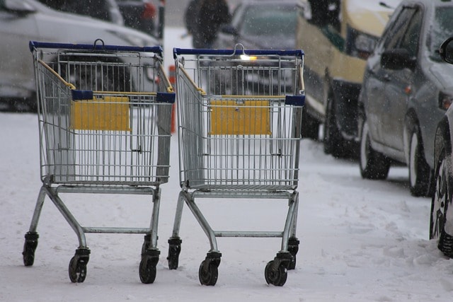 shopping cart, supermarket, cart