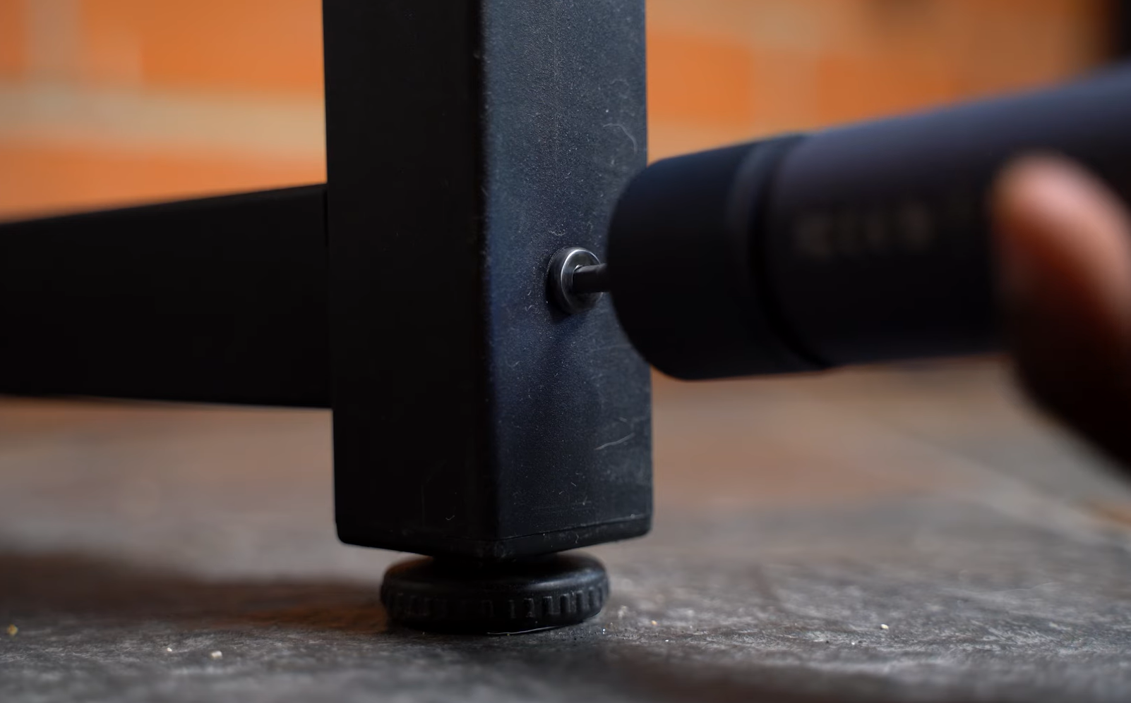 Hoto cordless screw driver used on table leg