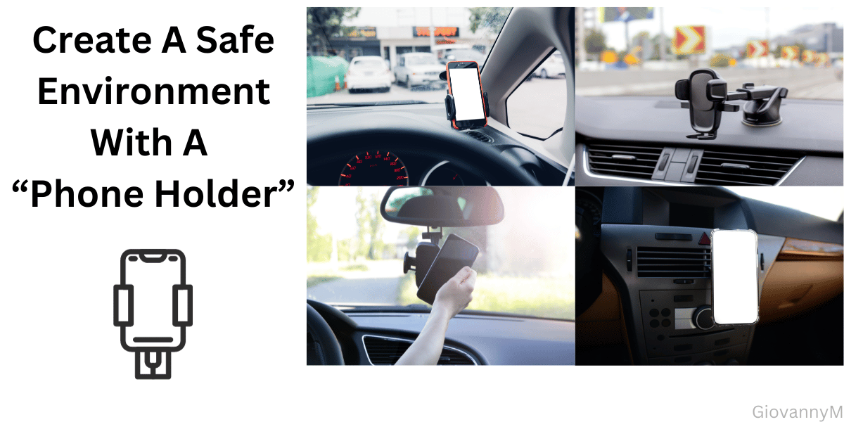 Ensure you eyes stay on the road with phone holders. One of the best car accessories.