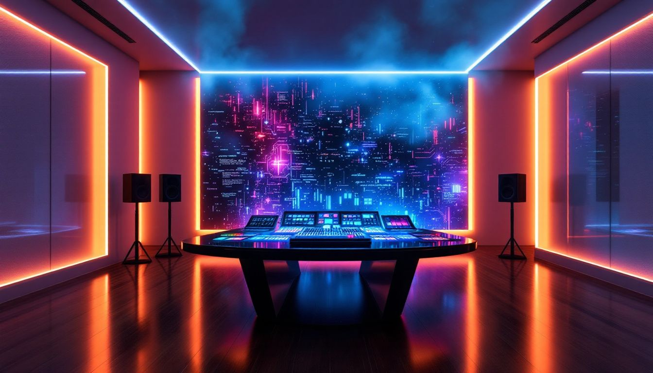 A vocal production session in a professional studio environment.