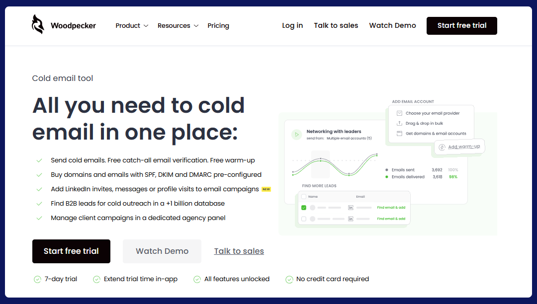Woodpecker email verification service - it belongs to other good email verification tools in 2025 and 2026