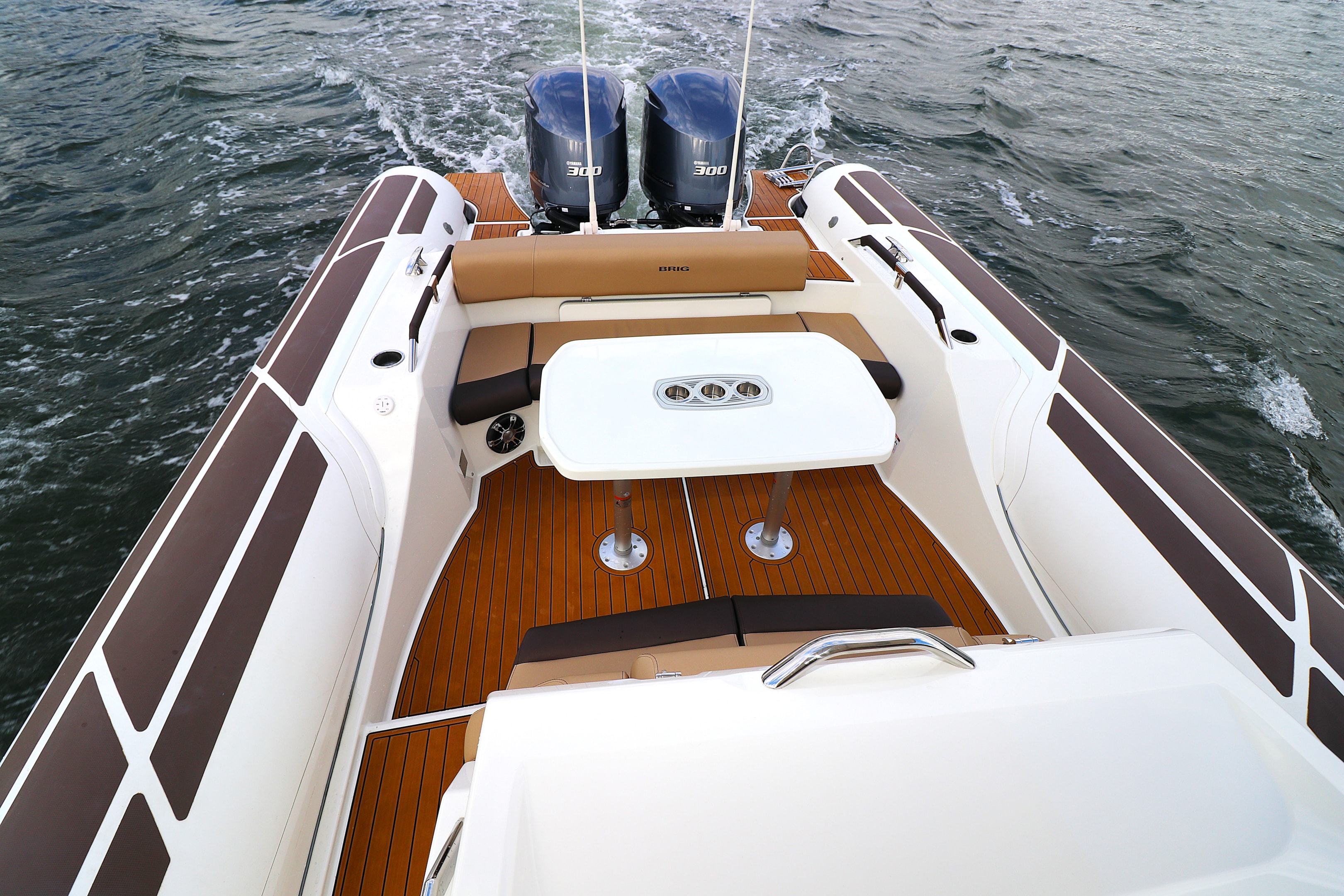 The aft cockpit features plenty of room, a day galley, drink holders and even a cabin displaying its family attitude