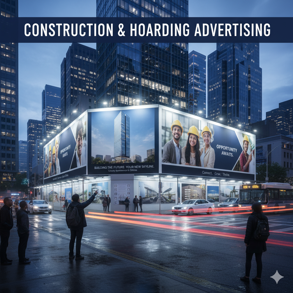What Are The Types Of Outdoor Advertising That Works? 10 construction & hoarding advertising