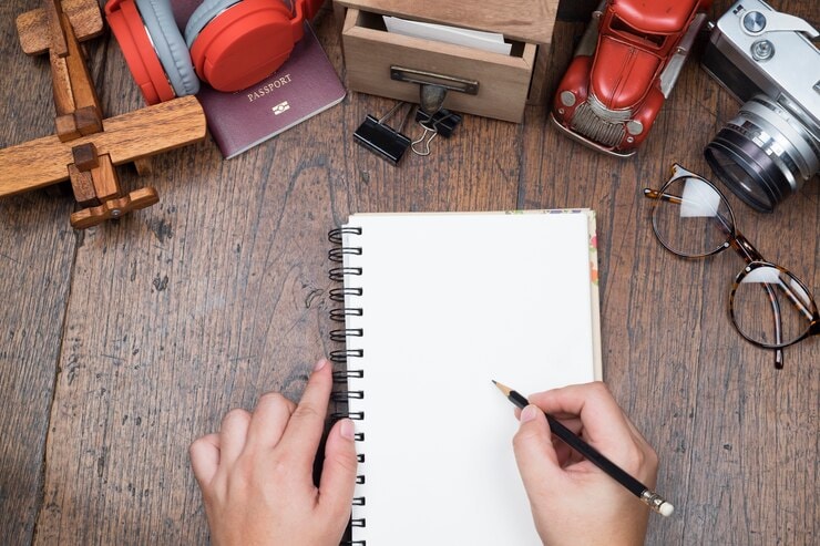 blank note book