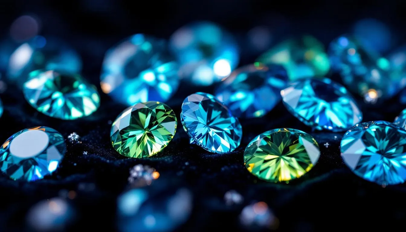 A collection of zircon gemstones showcasing their brilliance.