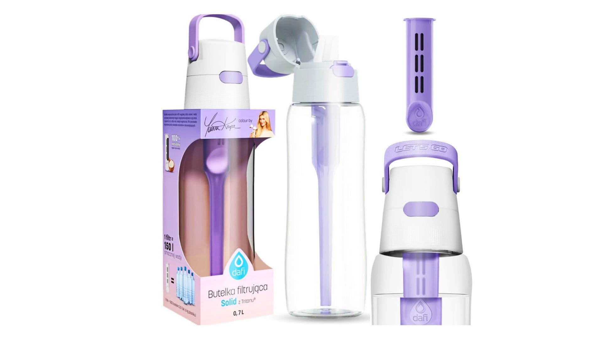 Butelka filtrująca Dafi Solid 0,7L Lavender