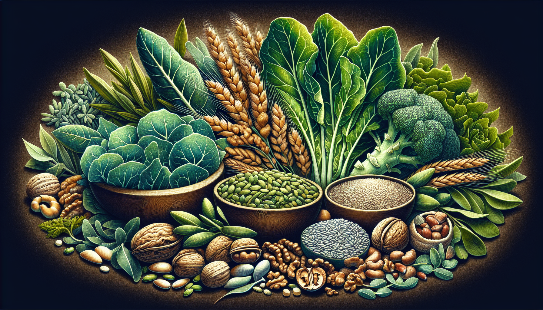 Illustration of dietary sources of magnesium