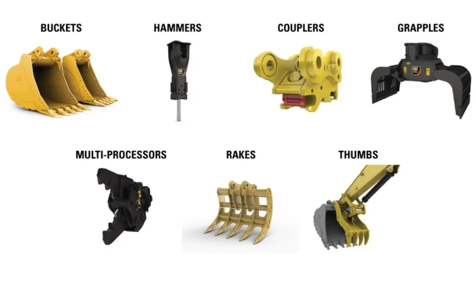 attachments of a micro excavator