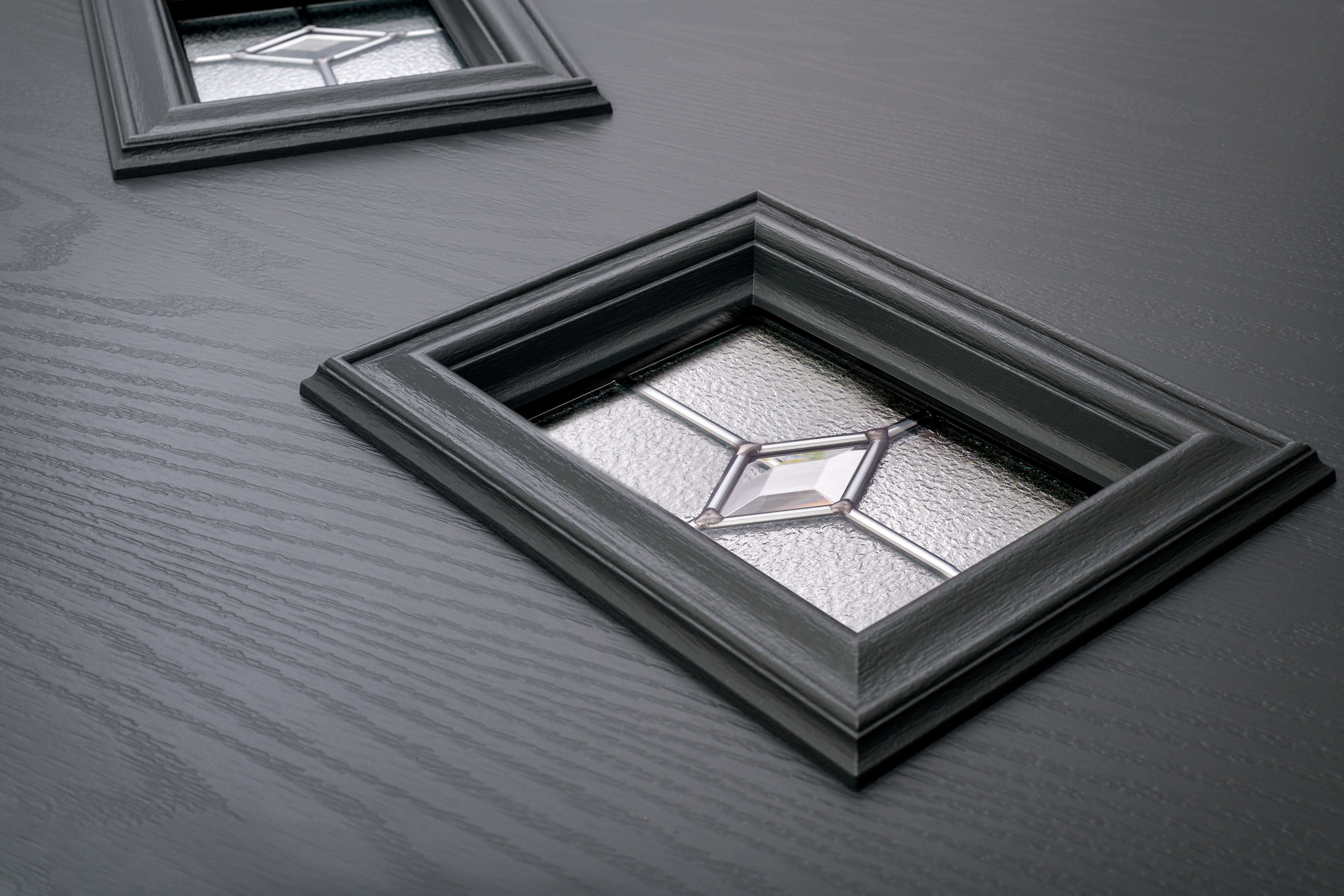 frosted glass in a door 