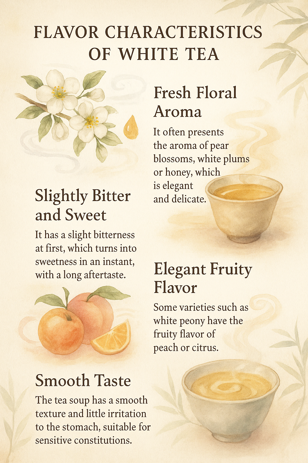 Flavor characteristics of white tea