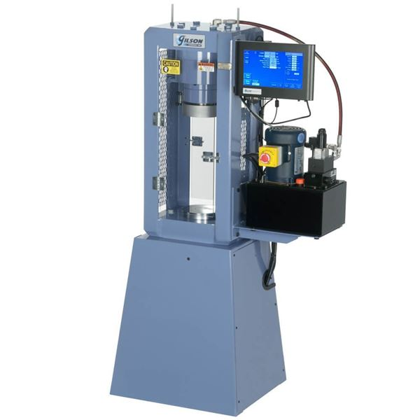Hydraulic concrete compression tester with compressive force capacity