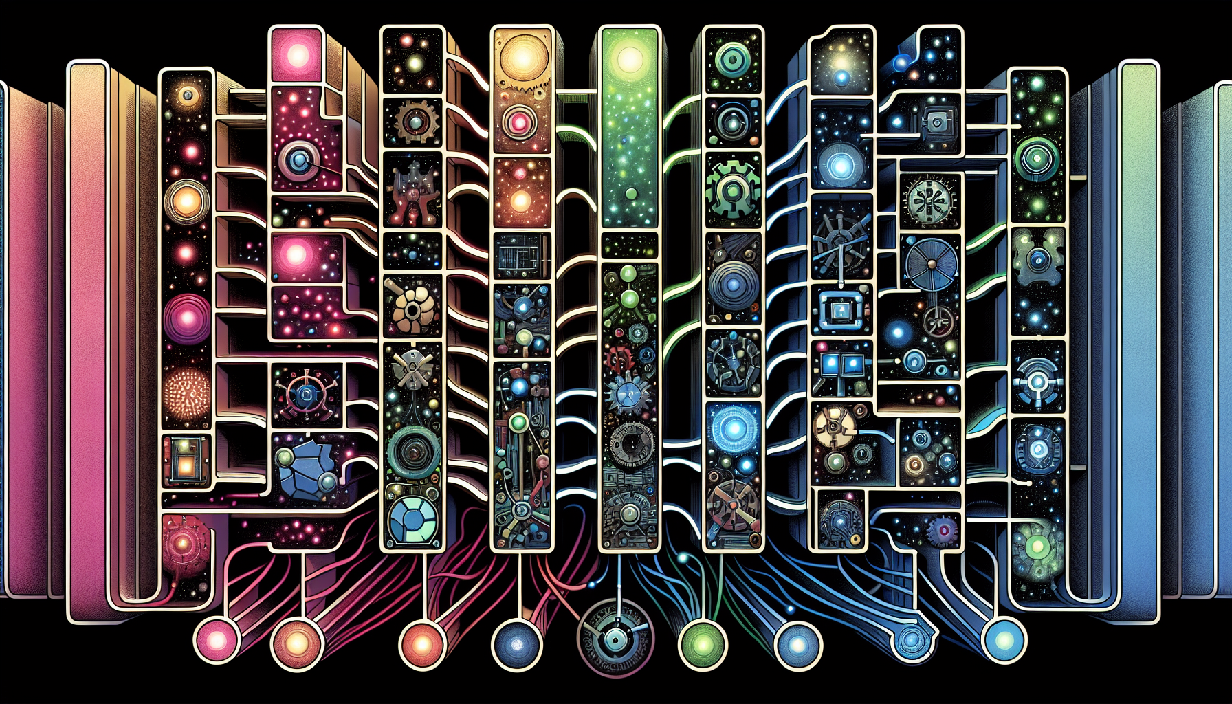 Illustration of a complex nineslot system