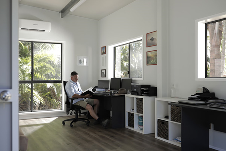 Multipurpose Liveable Shed used as a home office