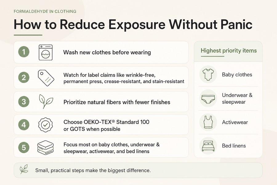 how to reduce Formaldehyde exposure