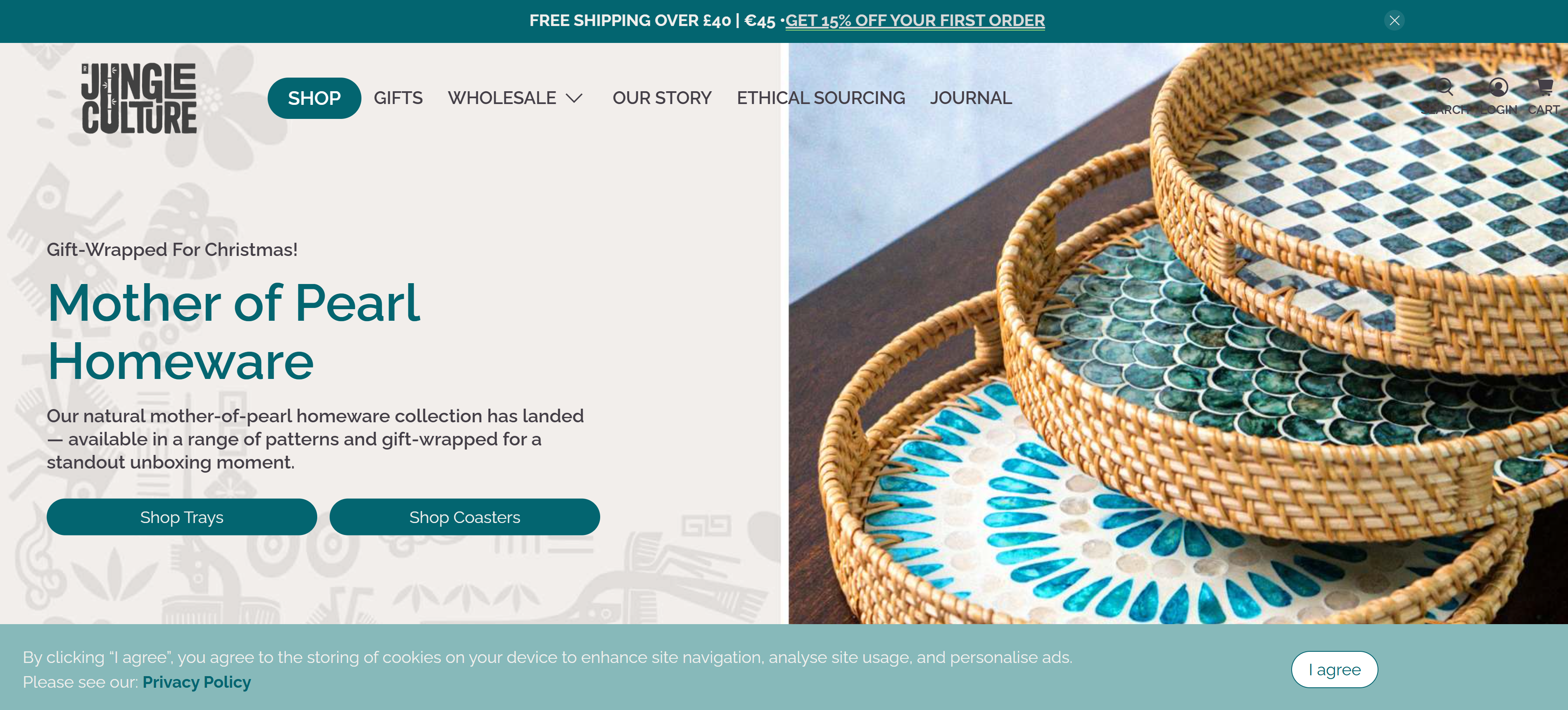 jungle culture landing page screenshot