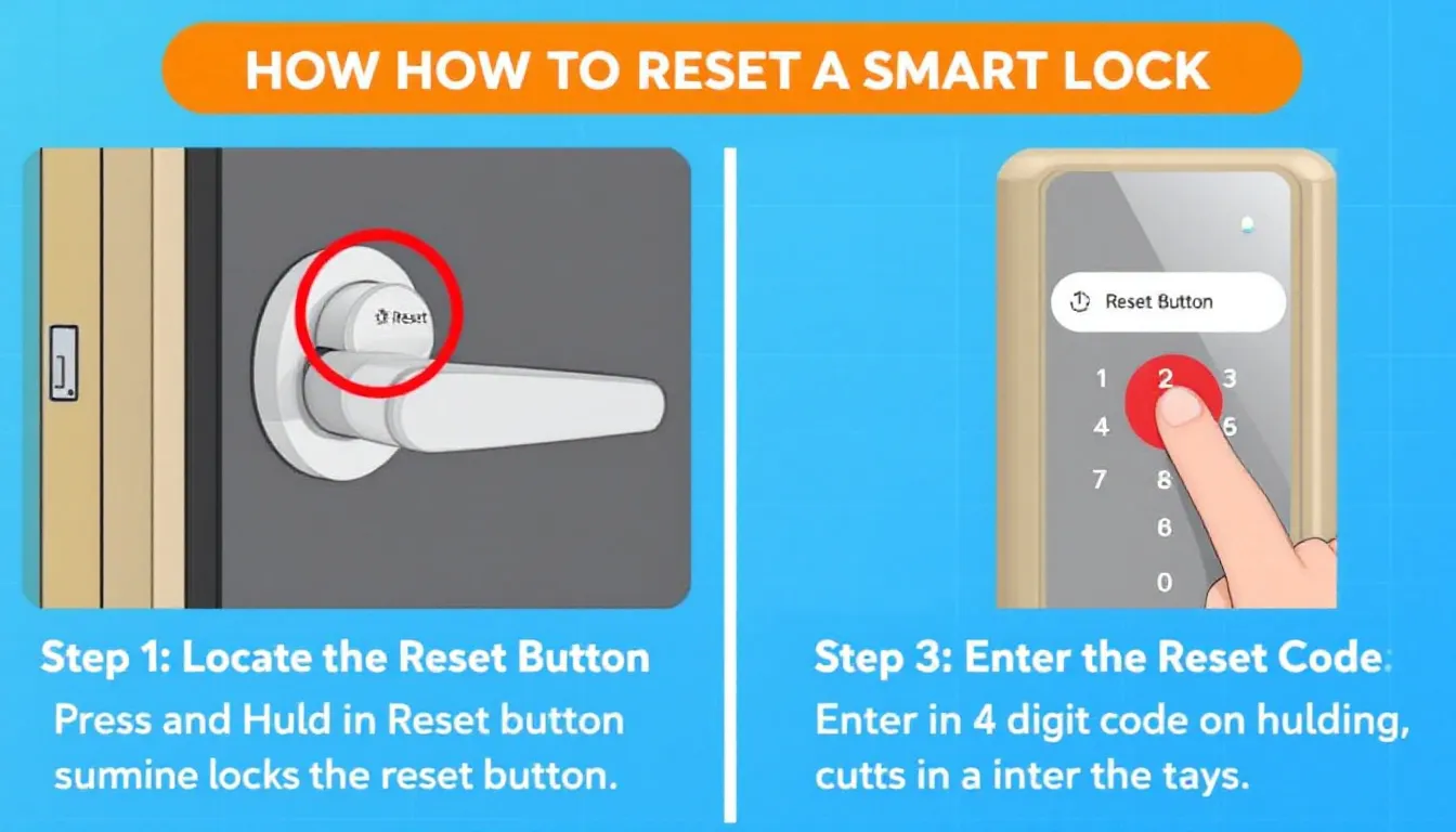 Step-by-step guide on how to reset a smart lock.