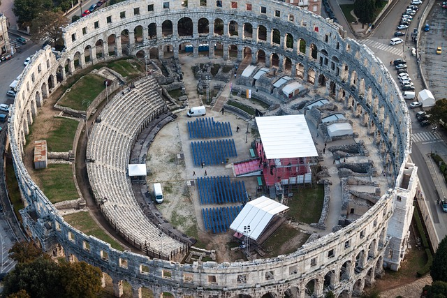 amphitheater, pula, croatia, Pula Arena, landmarks in croatia, pula arena