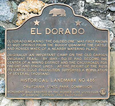 Picture of historical landmark EL DORADO