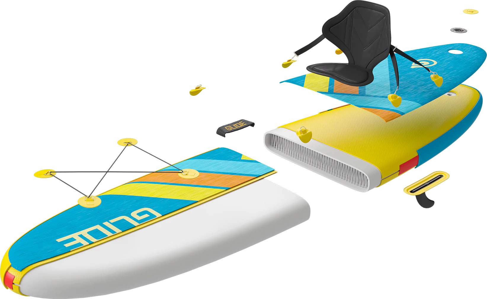 cut out of a glide stand up paddle board