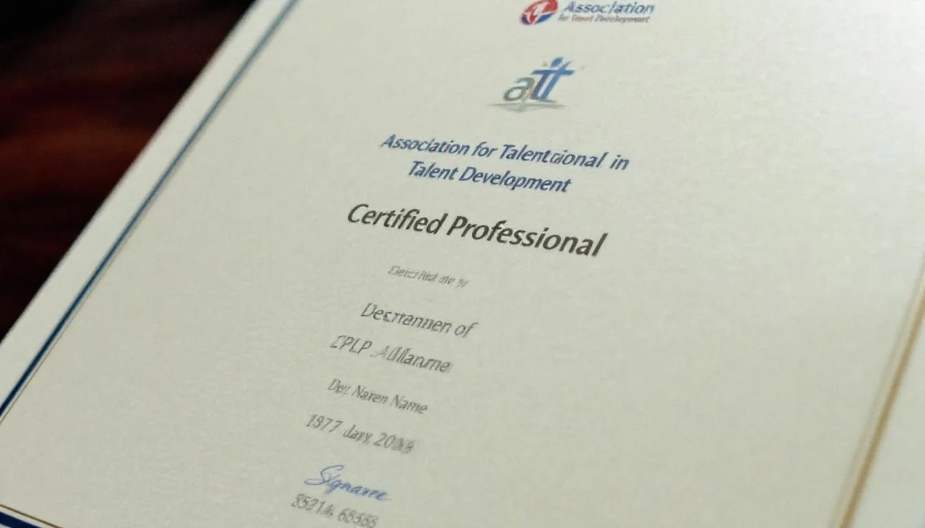 The image features a collection of various professional certifications displayed prominently, showcasing their importance in a resume summary for job seekers. These certifications highlight relevant skills and technical abilities that can attract the attention of hiring managers when applying for a desired job.