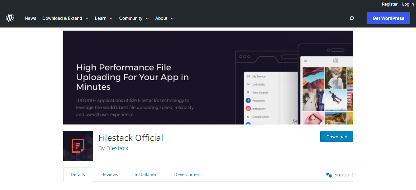 Filestack WordPress google cloud code snippets