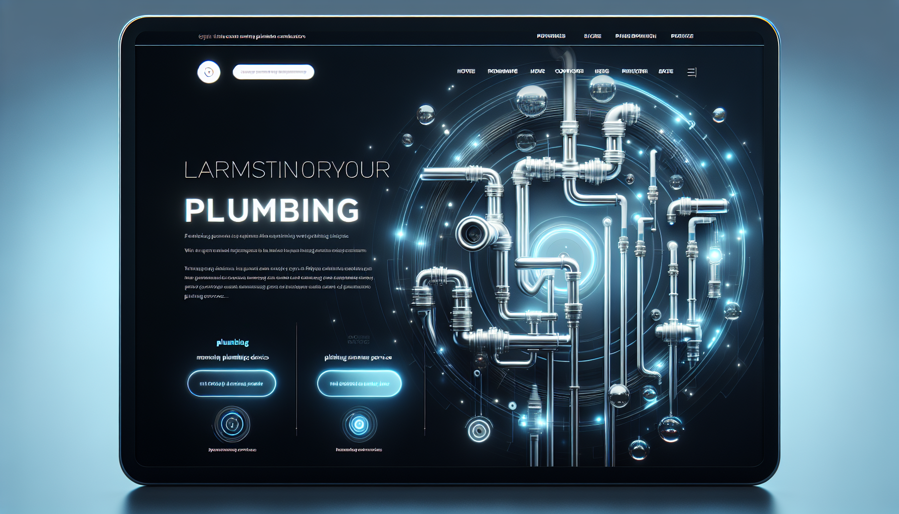 Illustration of a conversion-driven website design for plumbing contractors
