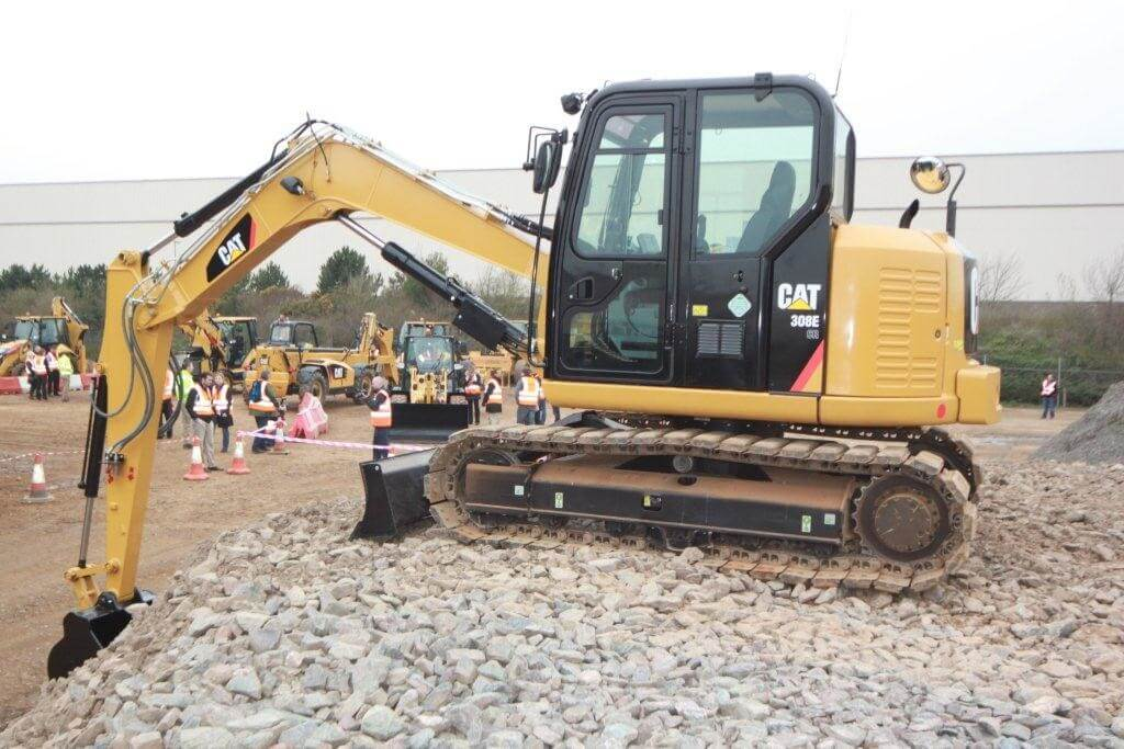 mini excavator on construction sites for  infrastructure projects