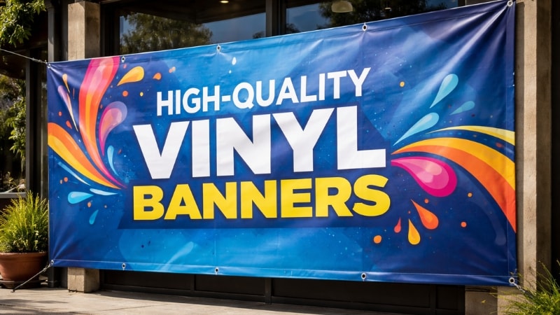 High quality vinyl banner in multicolors.