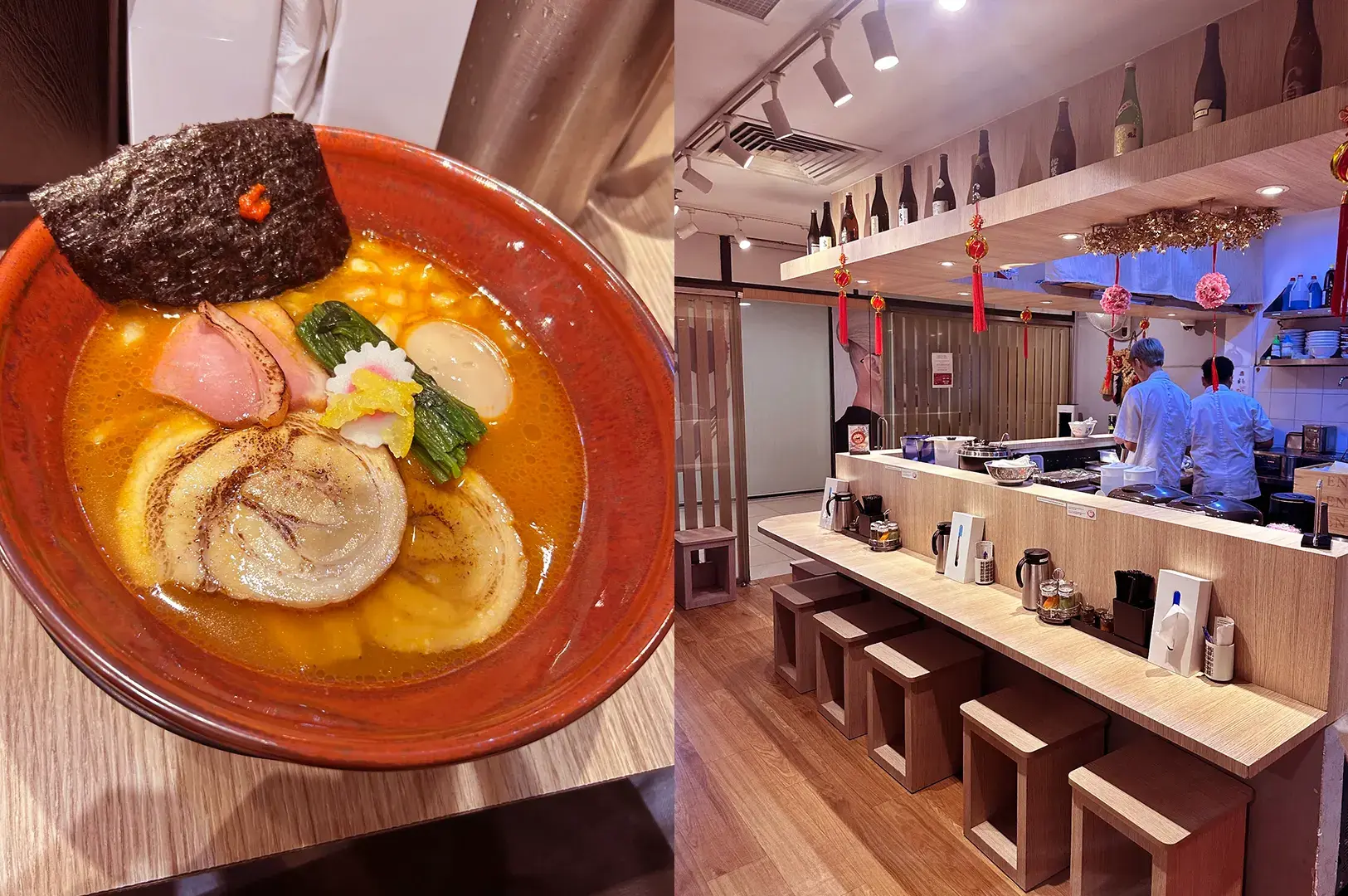 Spicy ramen and Enishi counter