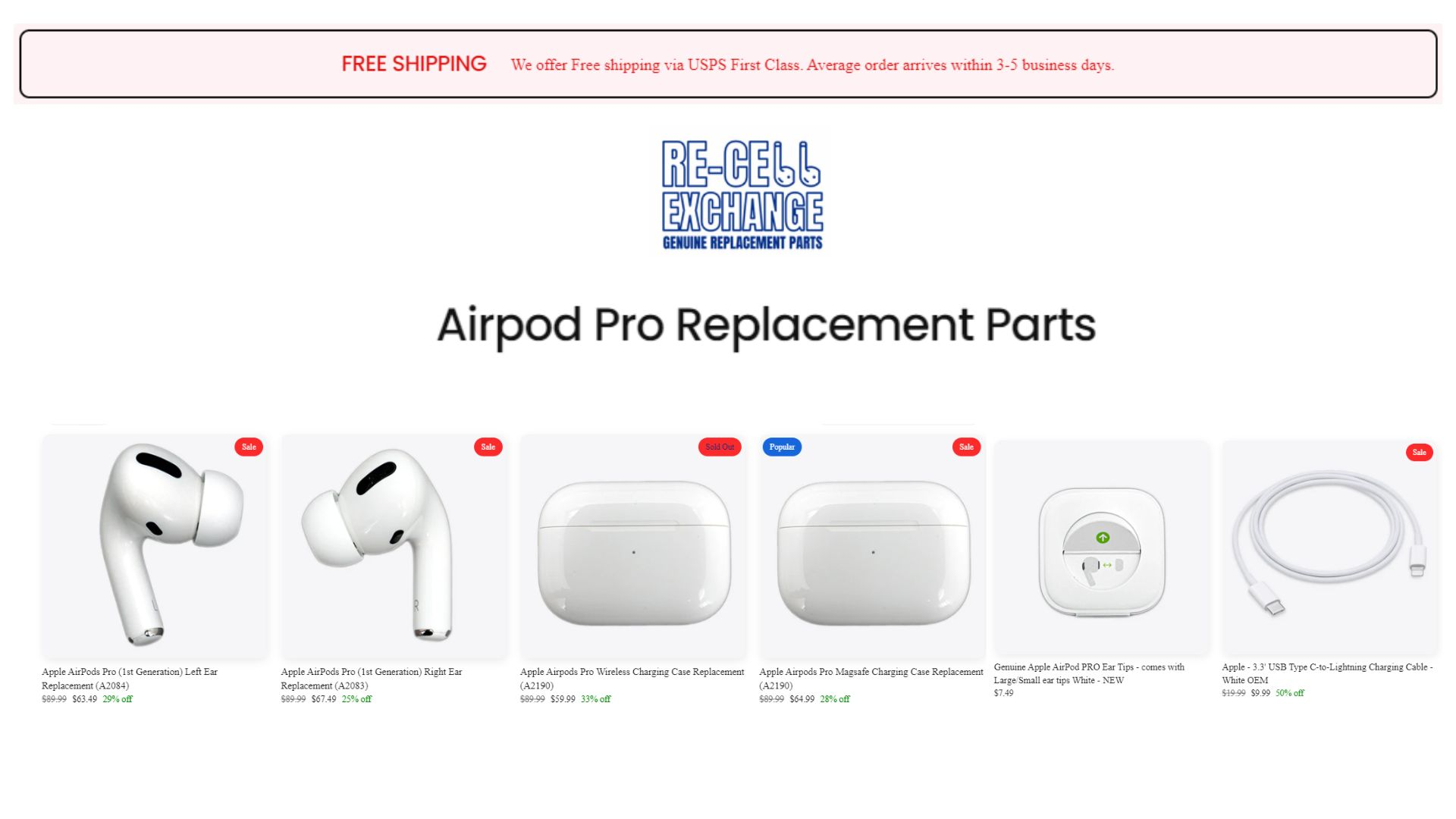 Original Apple AirPods Pro 2/ 2nd Gen Replacement Right or Left or Charging  Case