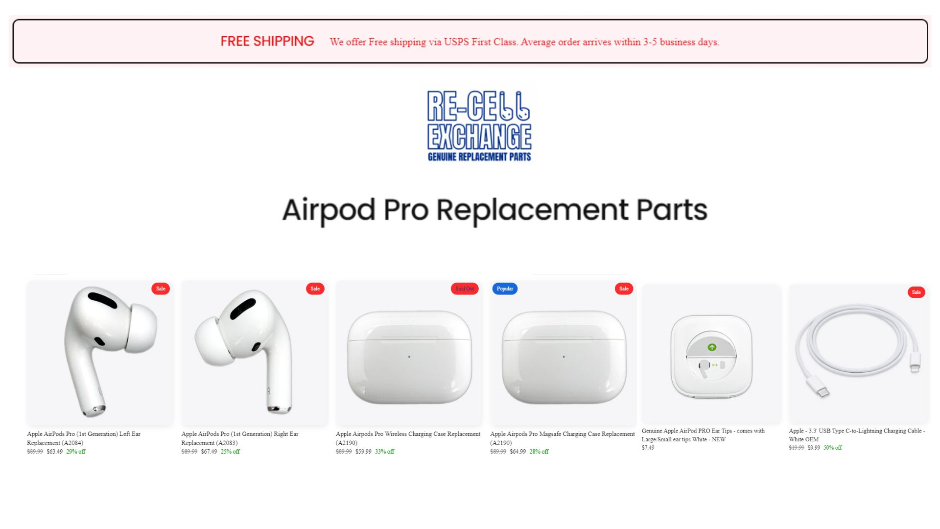 Authentic Apple AirPods Pro 2nd Gen Replacement Right or Left or Charging  Case*