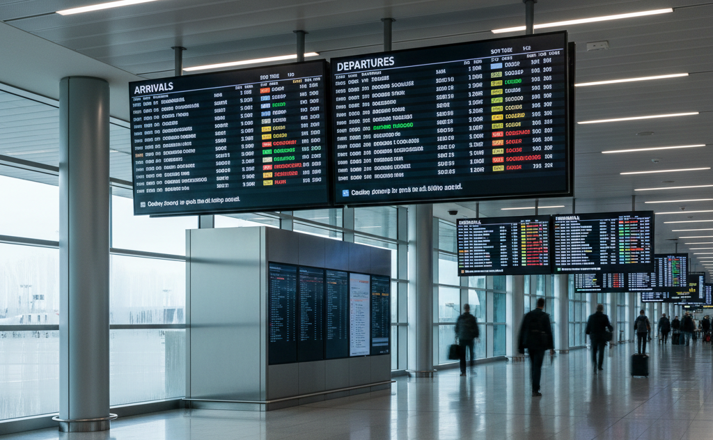 real time transit updates powered by digital signage
