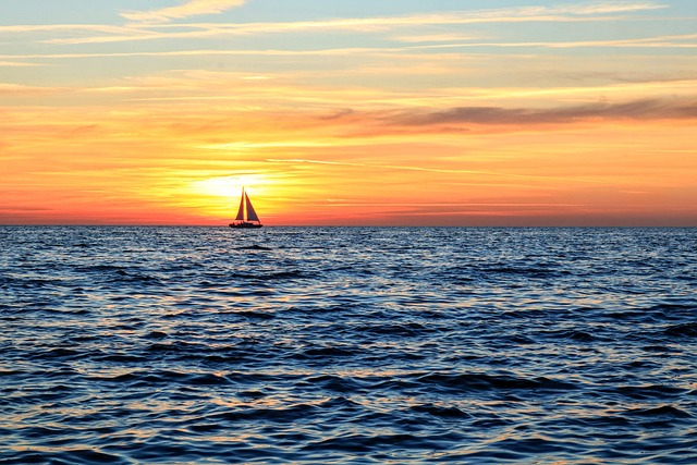 sail, sunset, sea, Take a boat tour on Rookery Bay