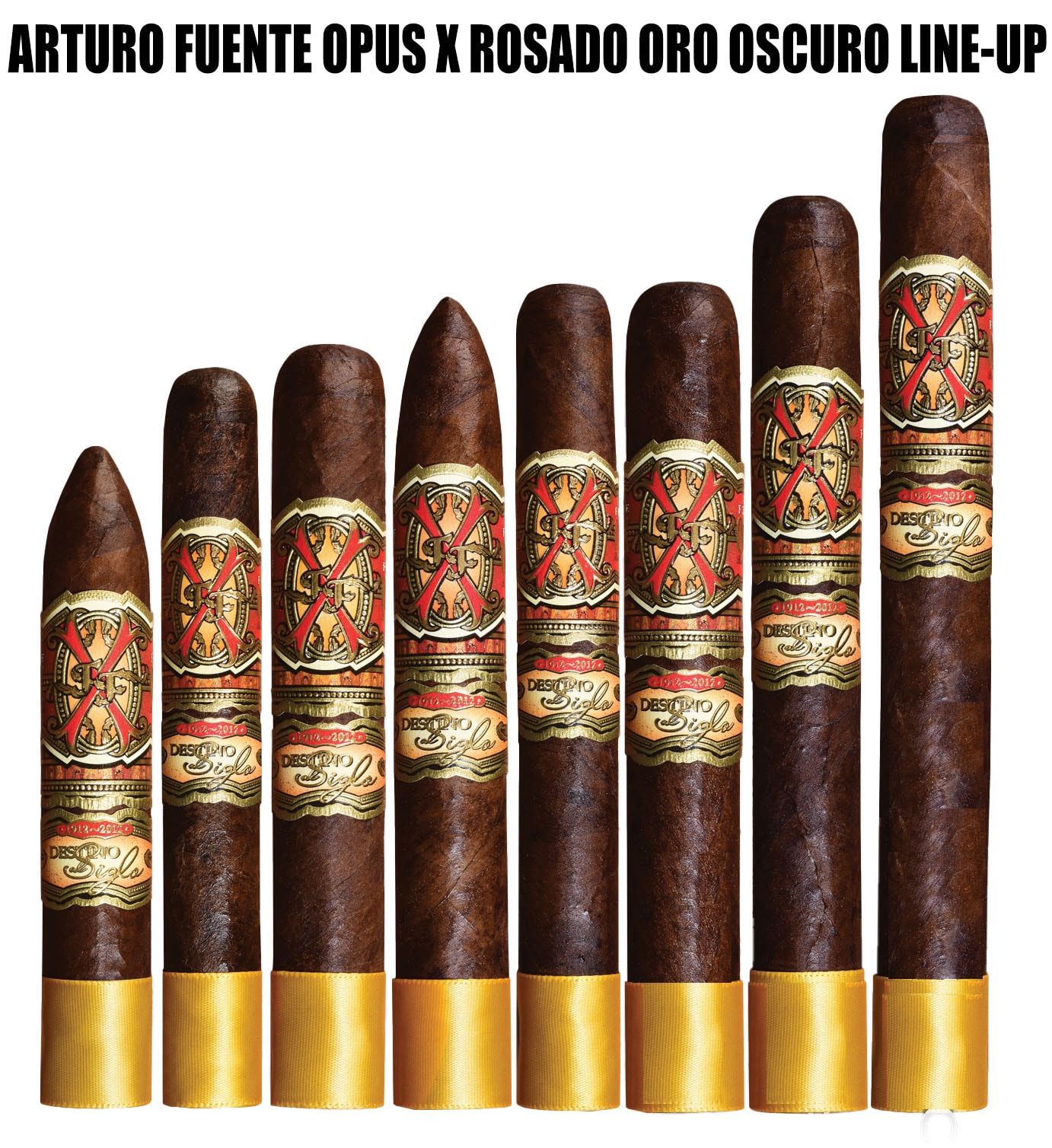 Arturo Fuente Opus X Rosado Oro Oscuro Line-UP