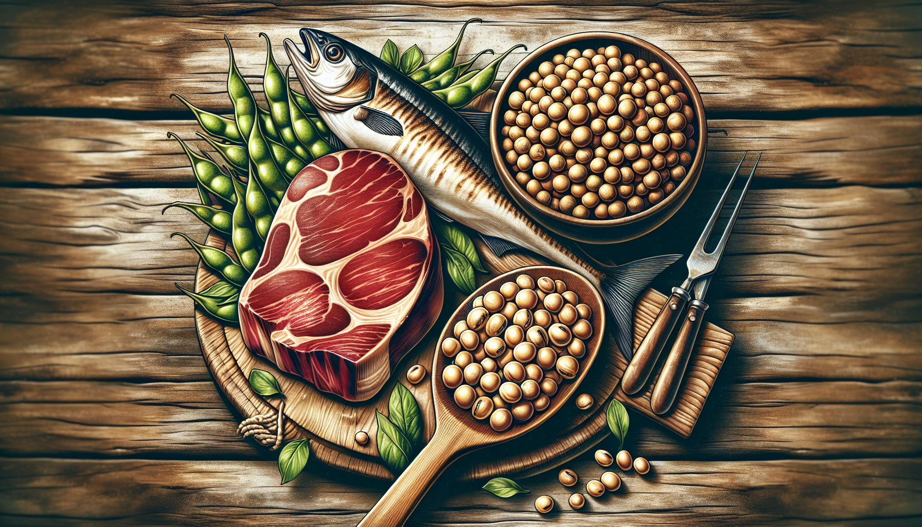 Illustration of natural sources of phosphatidylserine