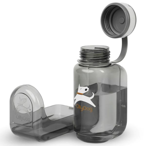 Olly Dog Detachable Water Bottle Grey