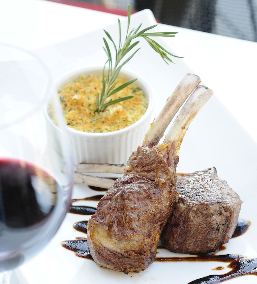 A rack of lamb simply served transforms any dinner table.